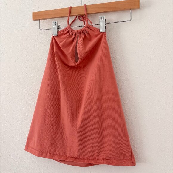 Me to We Salmon Halter Crop Top - Picture 2 of 9